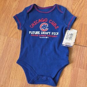 MLB Chicago Cubs NWT 6M Future Draft Pick Baseball Baby Fan 100% Cotton